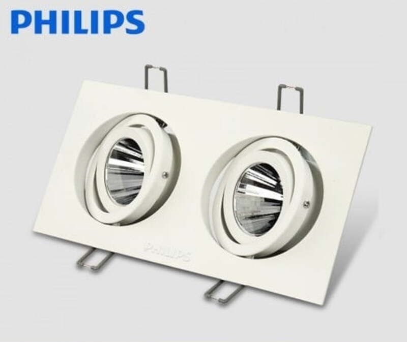 Đèn led âm trần chiếu điểm GD022B 2x6W/ 2x10W Philips