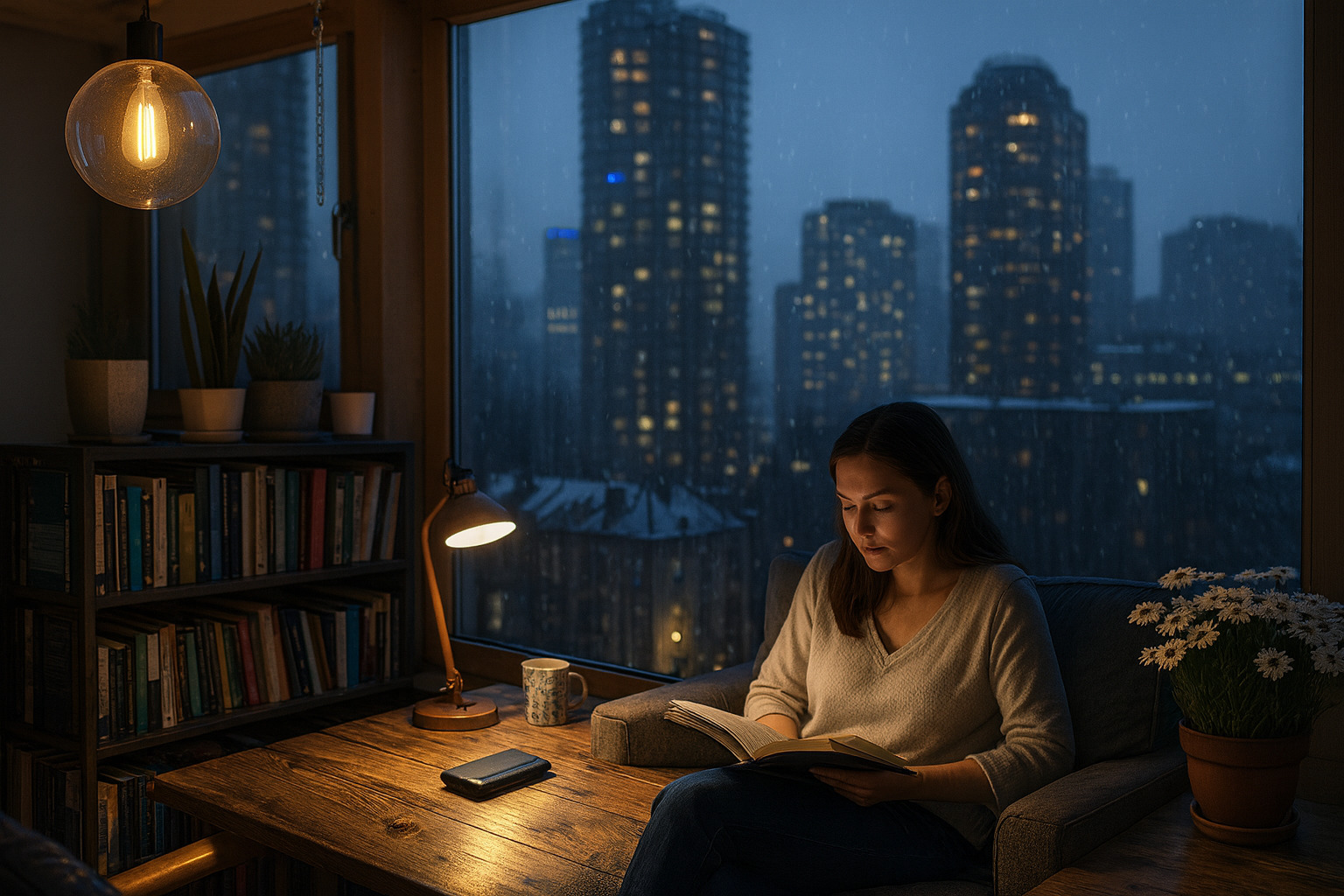 Bóng đèn LED bulb Philips 7W lắp đạt tại bàn làm việc