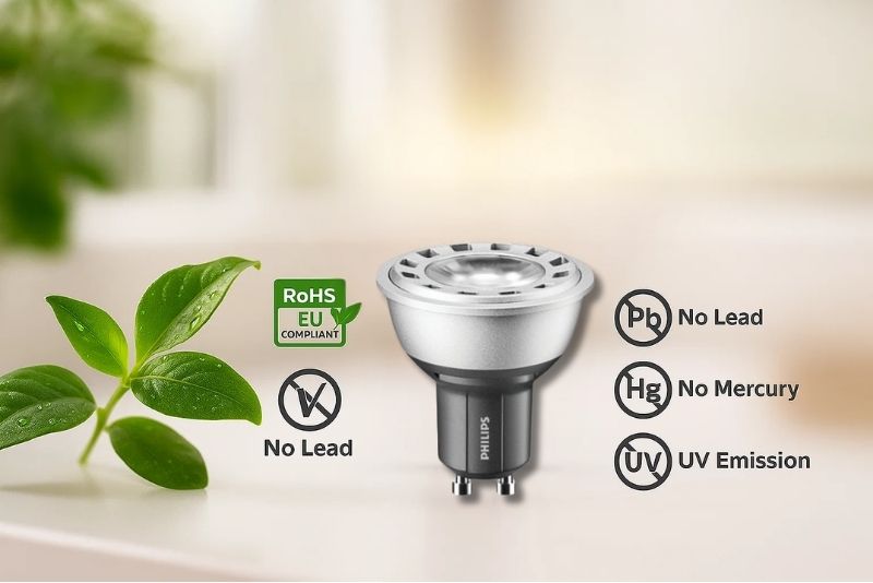 Đèn LED chiếu điểm Master GU10 6W Philips thân thiện với con người & môi trường