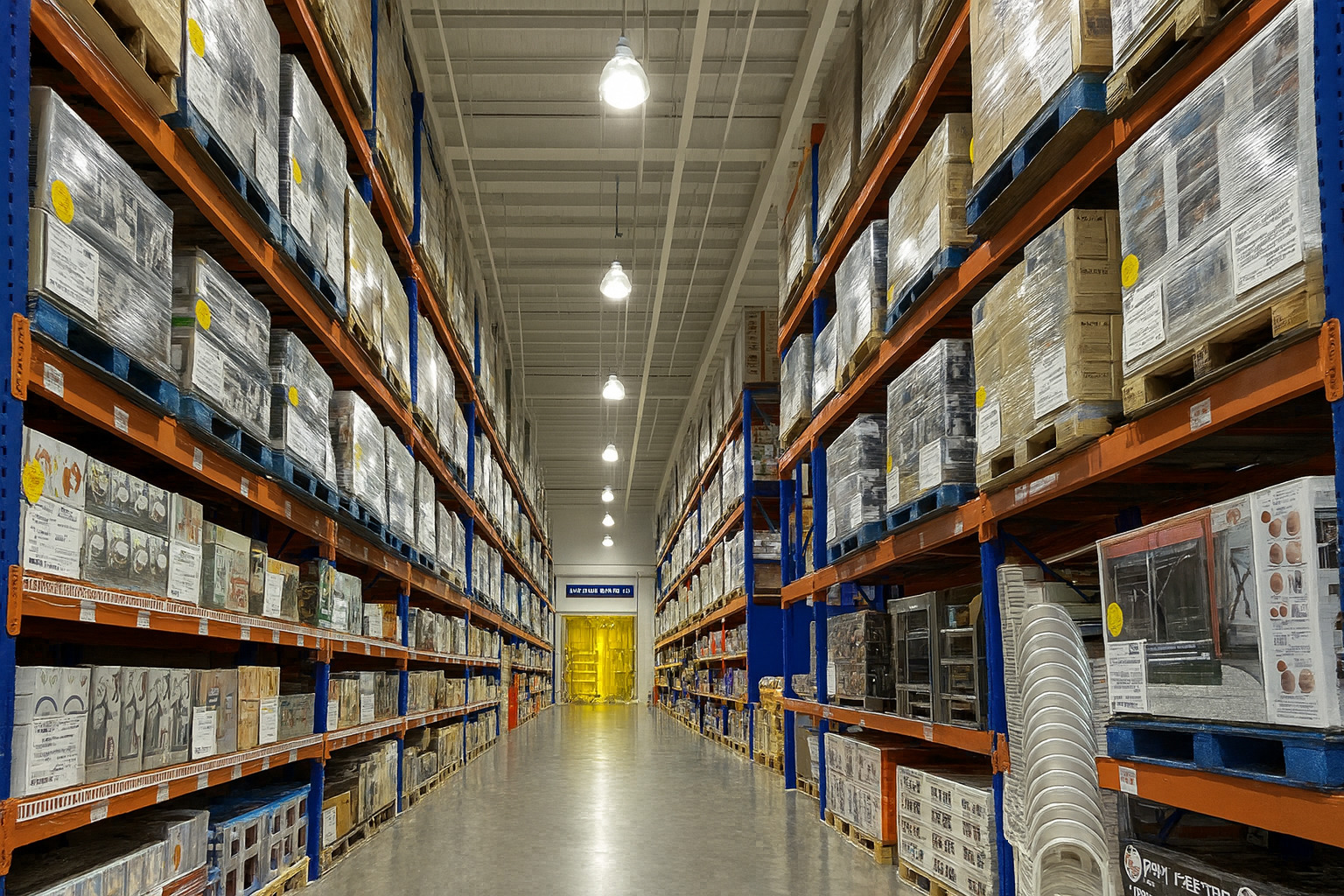 Bóng đèn LED bulb Philips EcoBright 6-60W lắp đặt ở siêu thị, cửa hàng