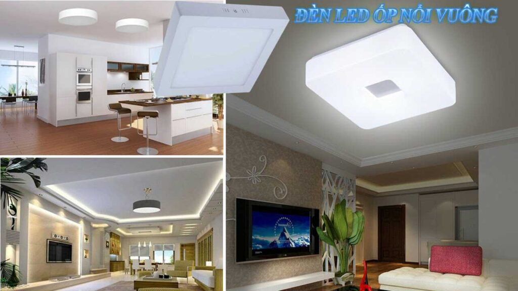 Ứng dụng của đèn led ốp trần vuông trong chiếu sáng