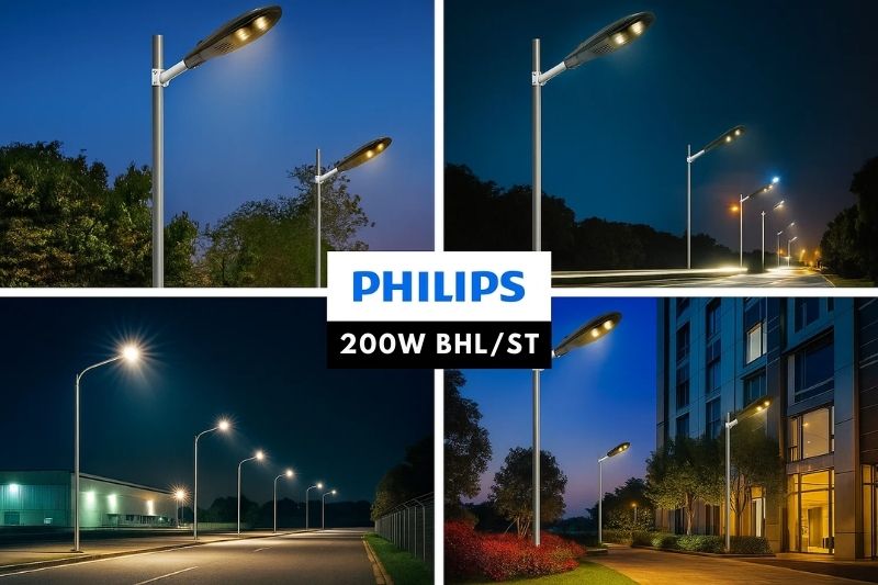 Ứng dụng đèn đường 200W BHL/ST Philips