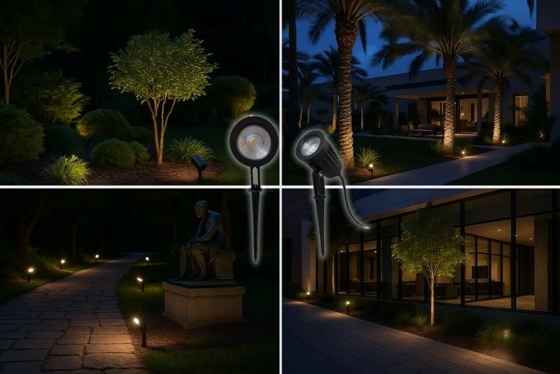Ứng dụng của đèn cắm cỏ sân vườn spotlight BGP150 G 8W Philips