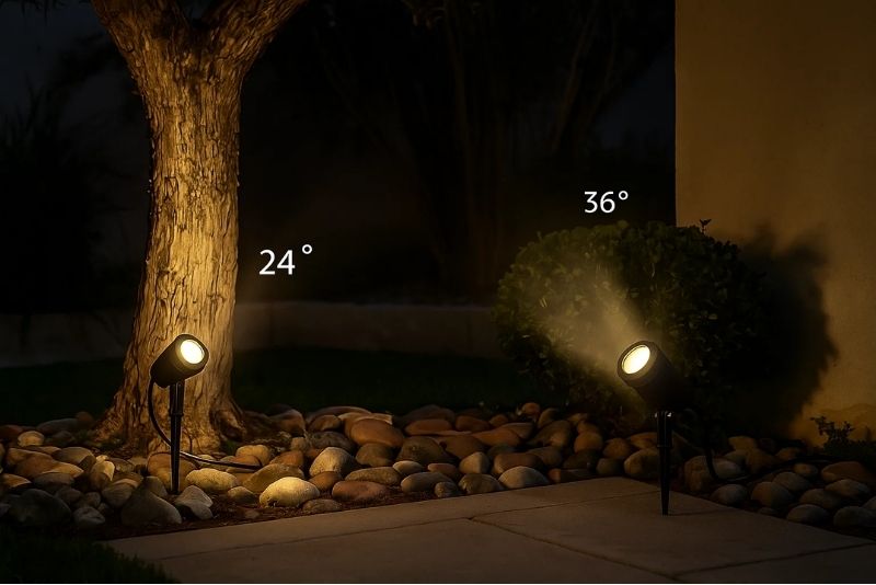 Đèn LED spotlight sân vườn BGP150 G 8W Philips tạo điểm nhấn cho không gian 