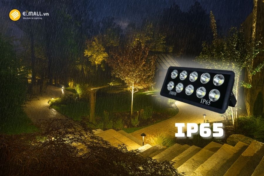 Đèn pha LED Philips COB 1208 IP65 OEM TPL-PC500W chuẩn bảo vệ IP65 chống bụi và chống nước hiệu quả