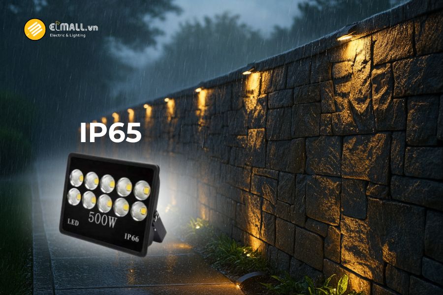 Đèn pha LED chiếu xa Philips OEM PC500WE 500W chuẩn bảo vệ IP66 chống bụi và chống nước mạnh mẽ