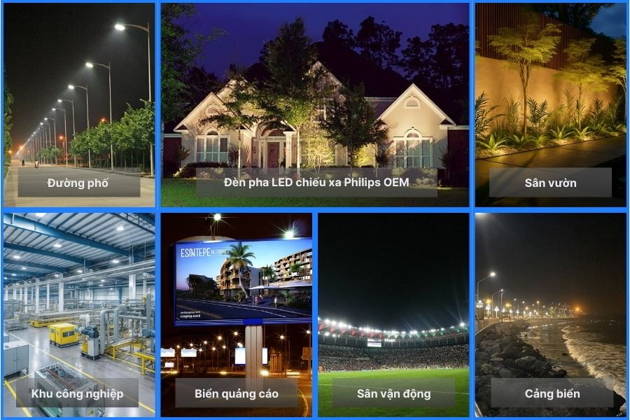 Ứng dụng đèn pha LED Philips OEM IP66 200W