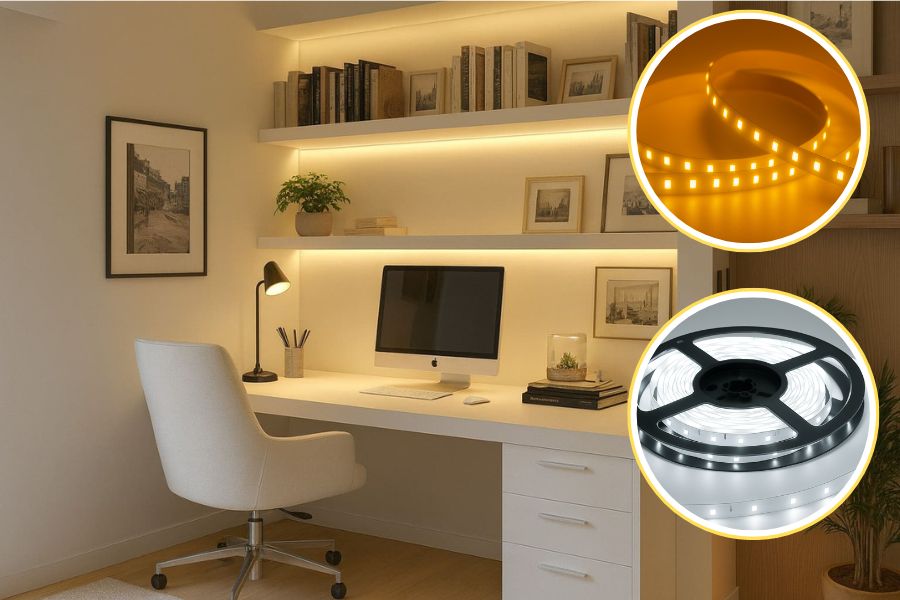 Đèn LED dây hắt trần Philips Trade HV Tape 31088 220V 50m có 2 màu sắc ánh sáng