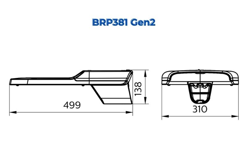 Kích thước đèn đường Philips BRP381 G2