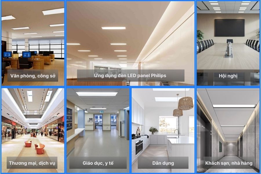 Đèn led Panel CertaFlux LED Panel 30120 830/840/865 MD2 Philips 6 Ứng dụng sản phẩm đèn LED Panel CertaFlux Philips 30120 830/840/865 MD2