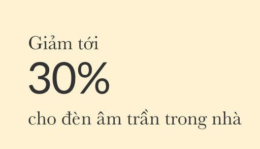 banner ưu đãi 30% cho đèn led âm trần