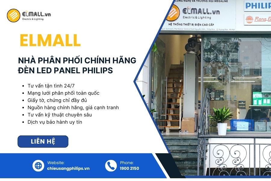 Elmall là đối tác phân phối chính hãng đèn LED Panel Philips