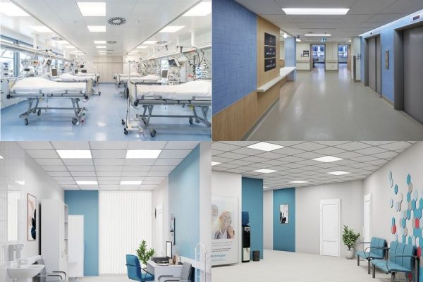 Đèn LED panel Philips RC048B LED32S IAP 36W 6 Đèn LED panel Philips RC048B LED32S IAP 36W lắp đặt tại bệnh viện, trường học