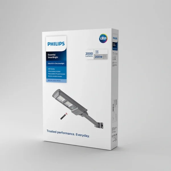 Đèn đường năng lượng mặt trời BRC010 LED20 765 2000LM philips 2