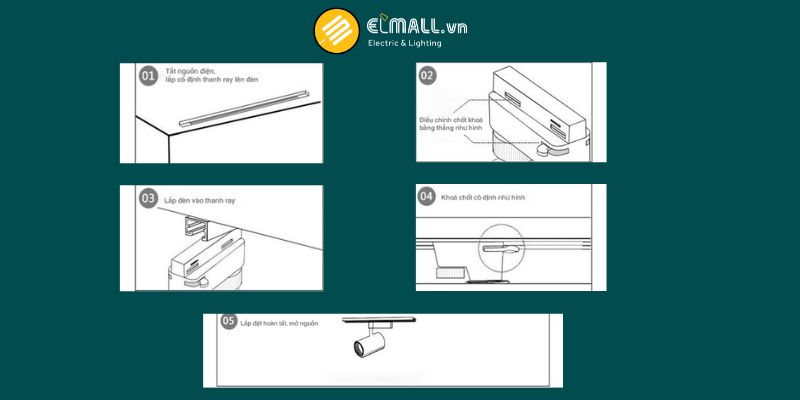 Hướng dẫn lắp đặt đèn LED thanh ray Philips