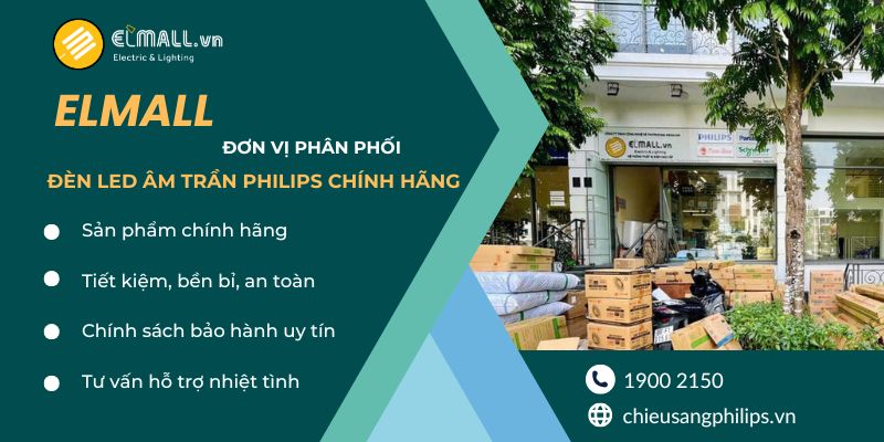 Elmall là đơn vị phân phối chính hãng đèn LED chiếu điểm Philips