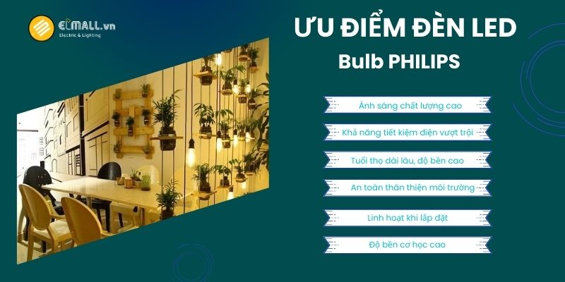 Ưu điểm đèn LED Bulb Philips
