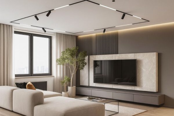 Đường ray lõm góc chữ L Trackline recessed L corner 10cps Philips 3 Đường ray lõm góc chữ L Trackline recessed L corner 10cps Philips lắp đặt ở nhà ở, căn hộ cao cấp