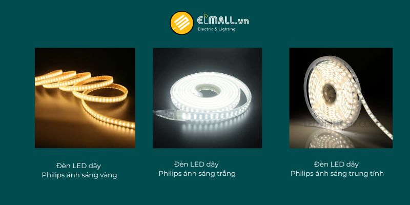 Phân loại 3 màu đèn LED dây