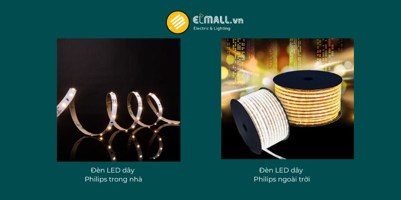 Đèn LED dây trong nhà và đèn LED dây ngoài trời