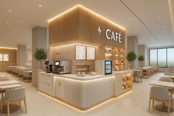 Đường ray lõm góc chữ L Trackline recessed L corner 10cps Philips 7 Đường ray lõm góc chữ L Trackline recessed L corner 10cps Philips lắp đặt tại quán cà phê