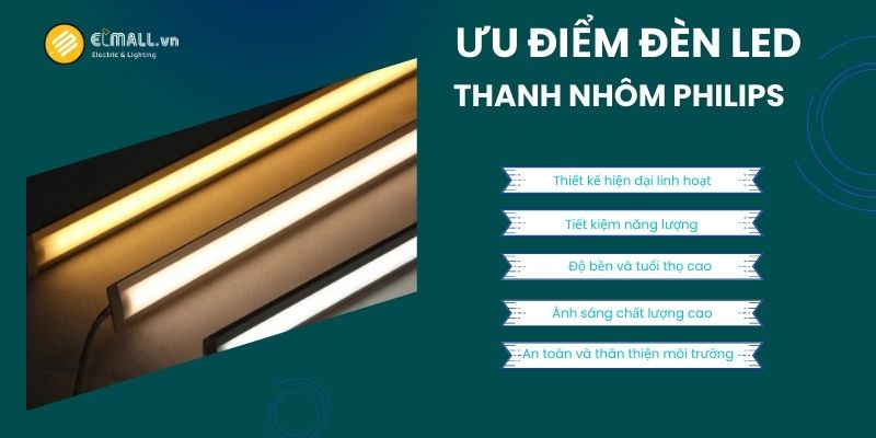 Ưu điểm đèn LED thanh nhốm Philips