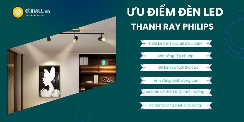 Ưu điểm đèn LED thanh ray Philips
