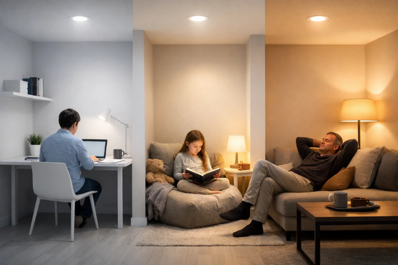 Đèn LED âm trần 15W D150 đổi màu Eridani DL190B Philips thân thiện với thị giác