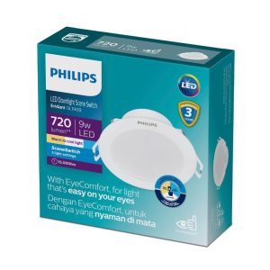 Đèn LED âm trần 9W D100 đổi màu Eridani DL190B Philips